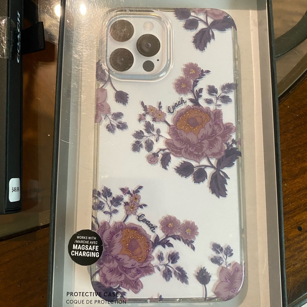 Floral Protective Case for iPhone - Purple